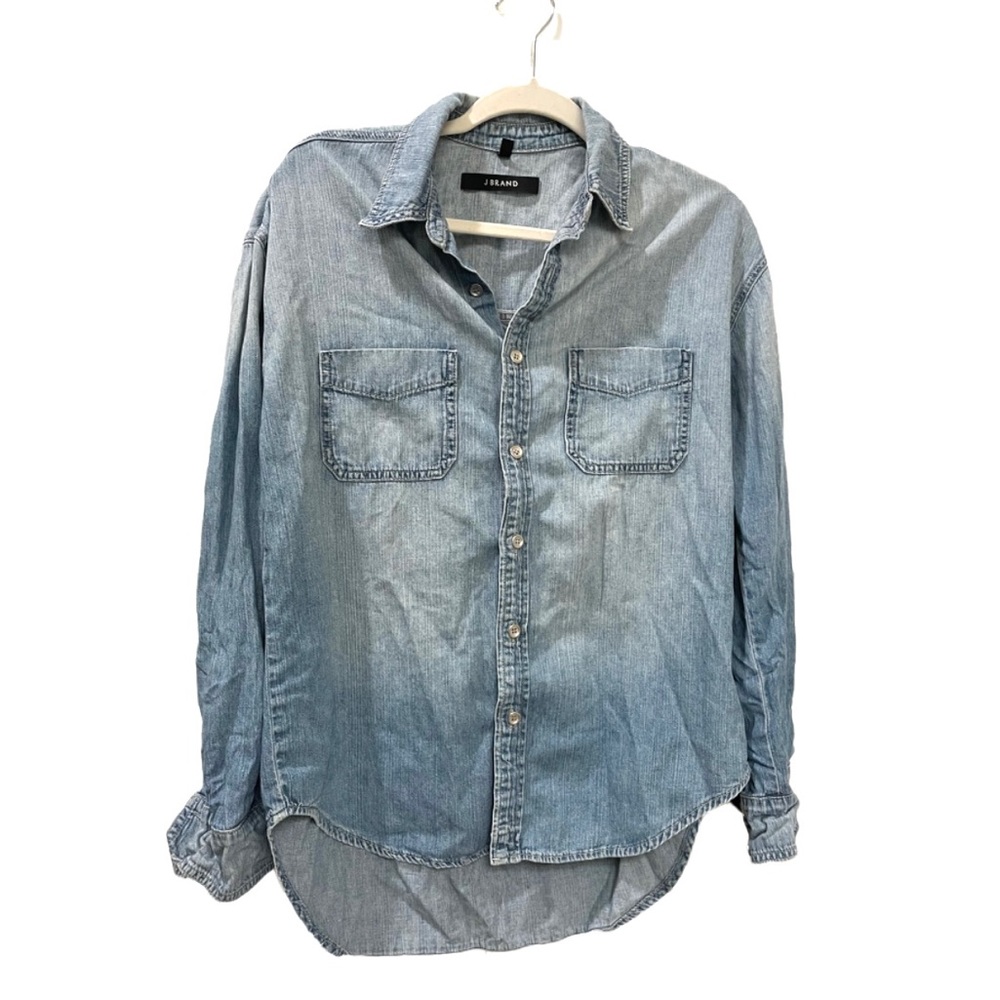 J Brand denim chambray button down shirt medium